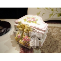 歐陸式 典雅 小熊結婚首飾盒(IS1071)