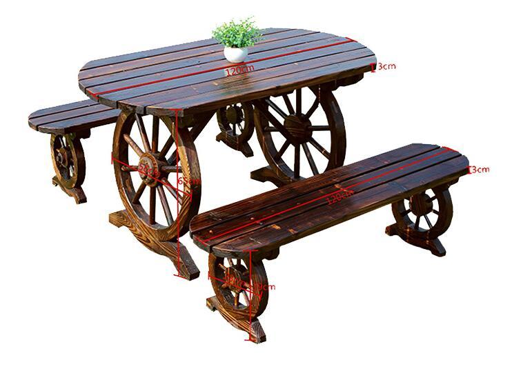 戶外碳化防腐木桌椅 (IS5109)