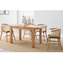 北歐系列 白橡木長方型伸縮餐桌椅組合 5呎3(IS5725)