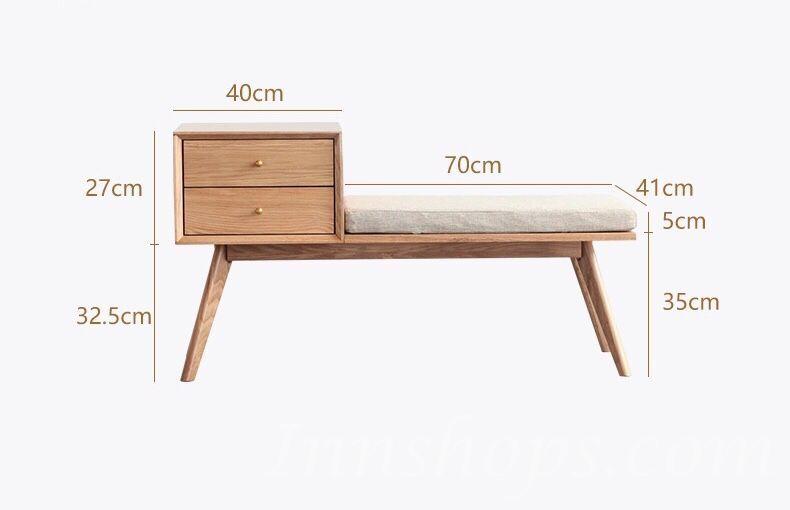 北歐實木系列 白橡木換鞋凳*3呎７(IS4124)