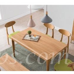 北歐實木系列 白橡木長方形餐桌椅組合*120cm/140cm/160cm  (IS6032)