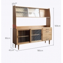 北歐實木白橡木系列 書櫃餐邊櫃 180cm (IS6025)