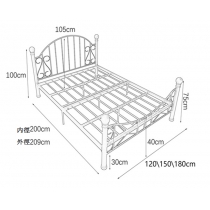 鐵藝系列 床*4呎/5呎/6呎 (不包床褥)(IS4836)