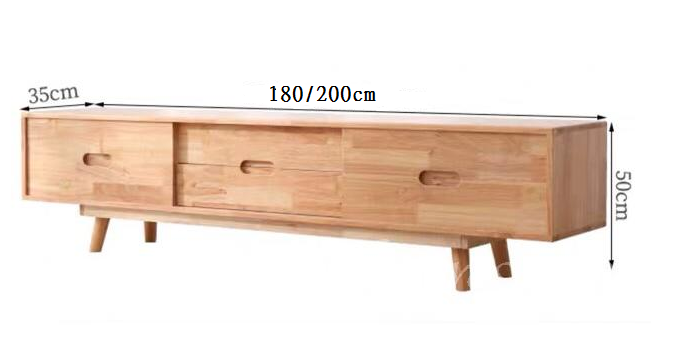 日式實木橡木電視櫃 200cm (IS4899)