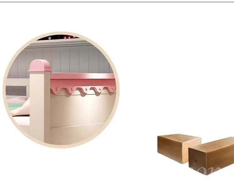 兒童皇國 全實木粉紅色衣櫃床 小朋友床 4呎/4呎半/5呎(不包床褥) (IS6235)