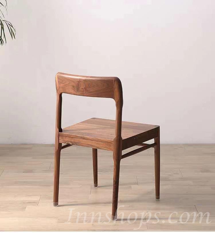 北歐實木黑胡桃木餐桌椅組合 *可以自訂尺寸(IS1206)