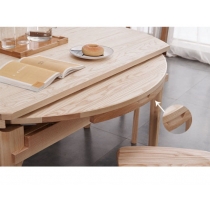 北歐實木系列 白蠟木伸縮餐桌椅子 (135cm)(IS6496)