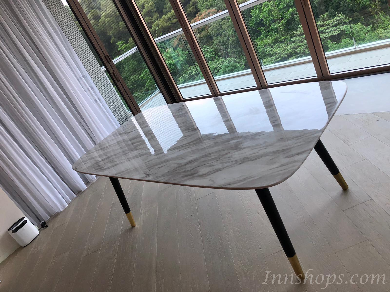 意式氣派系列 大理石木腳餐桌椅子 *4呎3/ 4呎7 / 5呎3 / 6呎 / 6呎7 (IS6714)