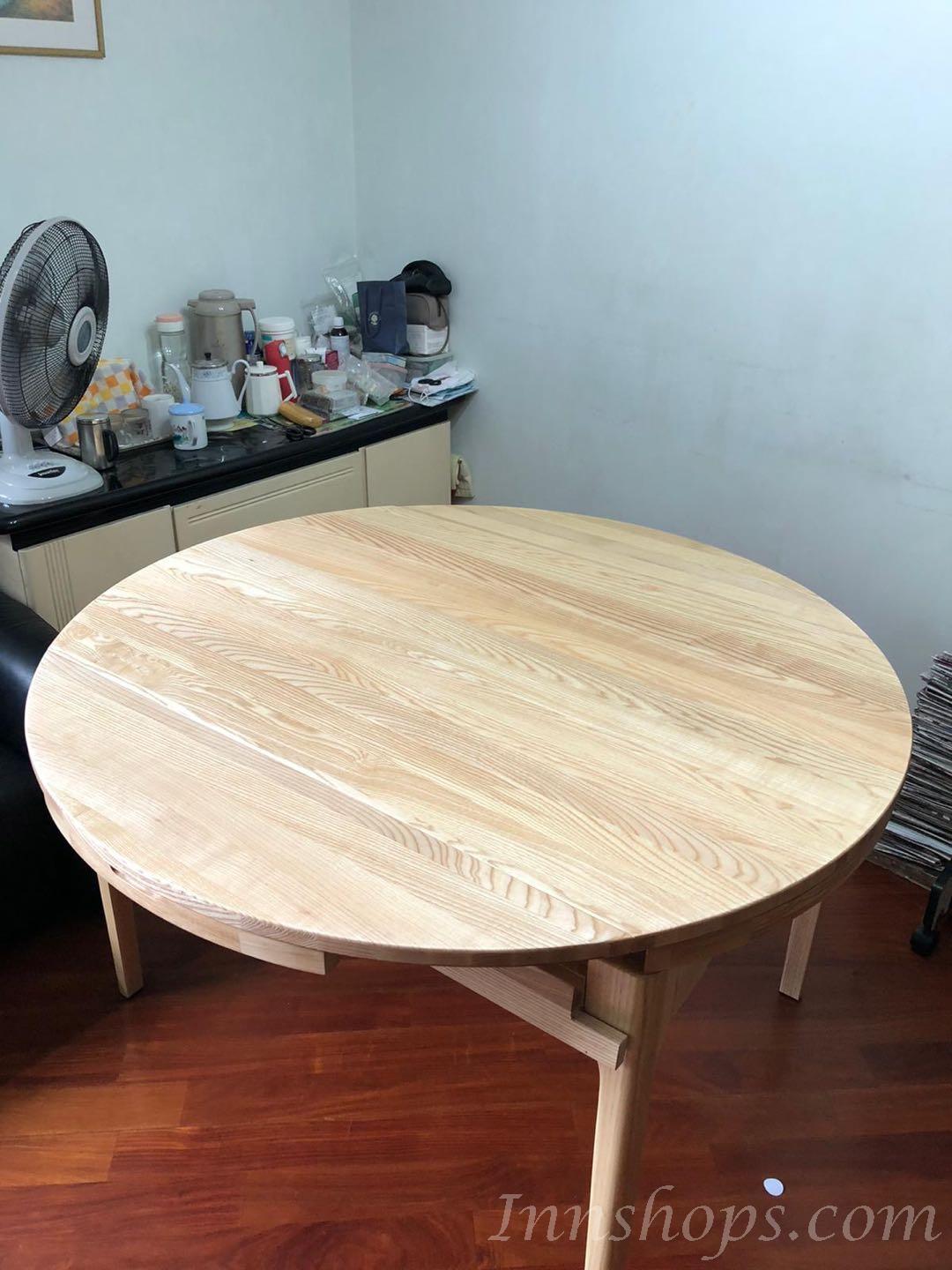 北歐實木系列 白蠟木伸縮餐桌椅子 (135cm)(IS6496)
