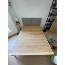 北歐實木白蠟木系列雙人油壓床 5呎/6呎(不包床褥)(IS6553)