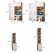 北歐品味系列 3門衣櫃電腦枱組合 180cm/220cm (IS6766)