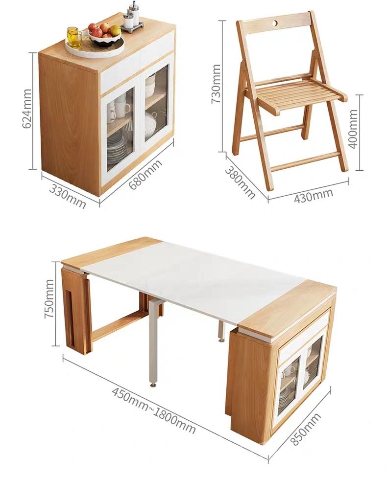 北歐品味系列 伸縮餐桌椅子*(45-180cm)(IS5503)