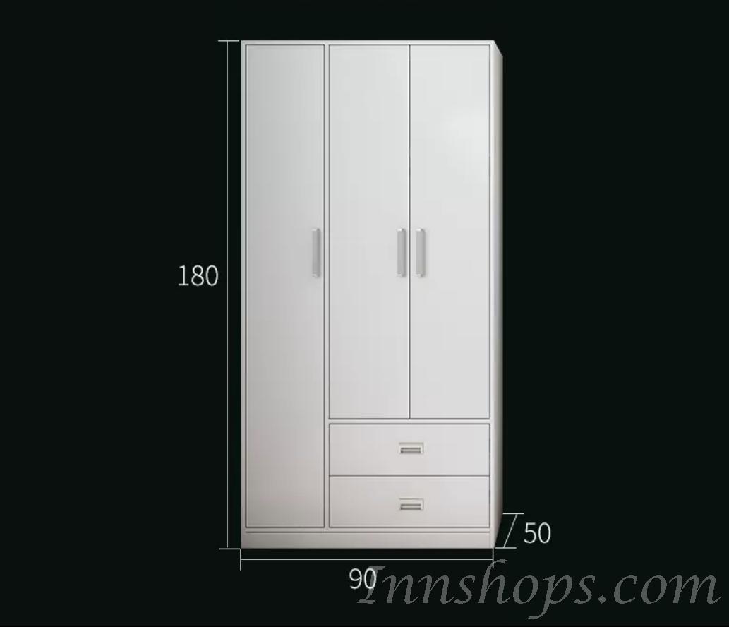 時尚系列 三門衣櫃梳妝台連凳 150cm (IS4416)