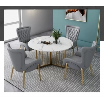 鐵藝系列 岩板餐桌椅套裝 *80/100/120/135cm (IS6965)