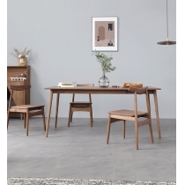 北歐實木系列 黑胡桃木伸縮餐桌椅子*(120-160)/(140-180)cm (IS2184)
