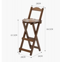 楠竹系列 竹制高腳折叠凳Bar椅*28cm  (IS5290)