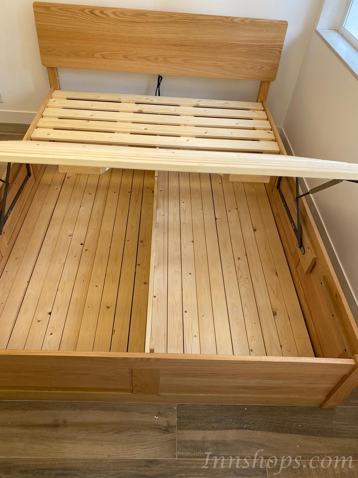 北歐實木系列 白橡木雙人床 油壓床*可訂造呎吋(不包床褥) (IS7152)