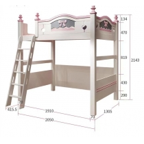 兒童傢俬 組合床 書枱衣櫃 小朋友床 多功能組合120cm/150cm(不包床褥)(IS7909)