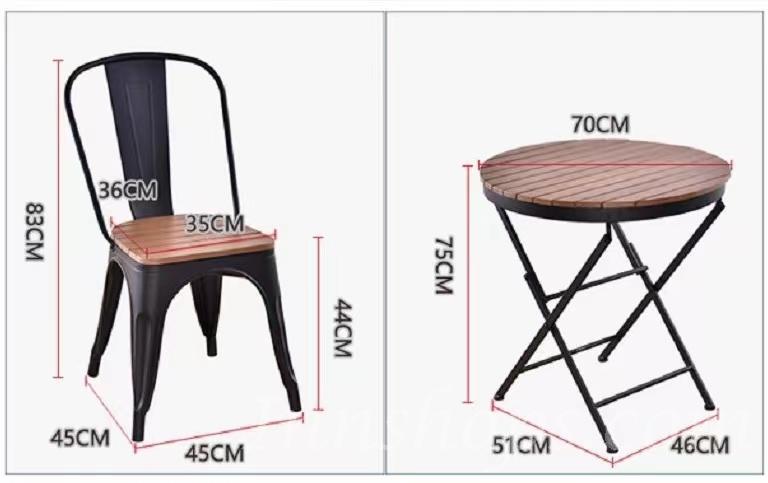 戶外家具 庭院休閑 塑木折叠桌椅組合(IS5147)