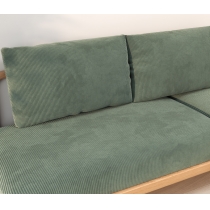 日式實木橡木系列 坐臥兩用 摺疊 布藝梳化 梳化床200cm (IS8550)