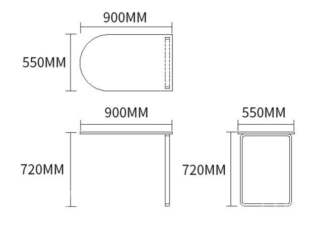 北歐格調大容量 桌面可旋轉書桌  梳妝台 書枱*100/120cm (IS8917)