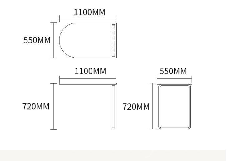 北歐格調大容量 桌面可旋轉書桌  梳妝台 書枱*100/120cm (IS8917)