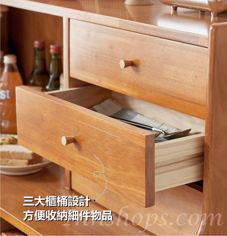 日式實木橡木 餐邊櫃儲物櫃*125cm (IS8932)