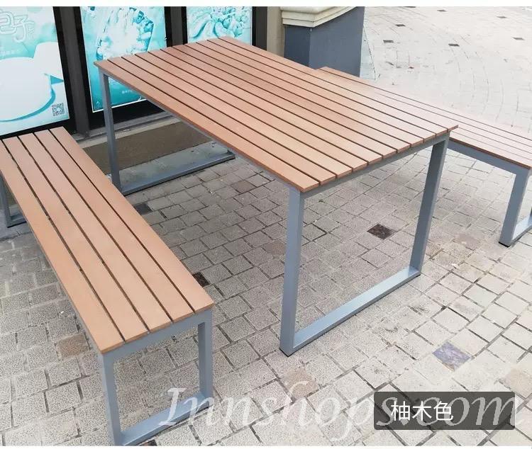 商業客戶訂購產品系列 戶外傢具塑木餐桌椅*150cm (IS6733)