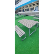 商業客戶訂購產品系列 戶外傢具塑木餐桌椅*150cm (IS6733)