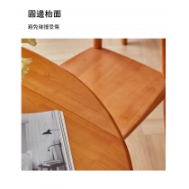 日式橡木系列 摺疊 圓餐枱 餐椅組合 100cm/110cm120cm/130cm (IS9029)