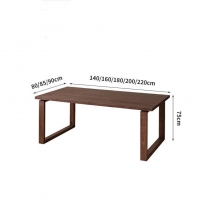 北歐實木黑胡桃木系列 餐桌椅組合 可自訂尺寸 (IS6591)