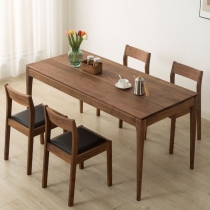 北歐實木黑胡桃木系列 餐桌椅組合 可自訂尺寸 (IS6626)