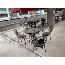 歐式鐵藝庭院戶外露台室外酒吧休閑花園馬賽克桌椅組合*65/80cm (IS7729)