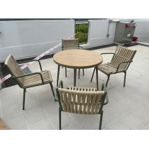 商業客戶訂購產品系列 戶外傢具 訂造戶外實木柚木圓檯椅子組合*可自訂尺寸 (IS9157)