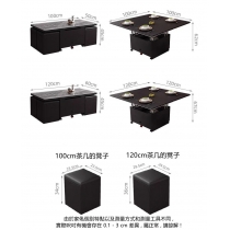 北歐升降茶几餐枱兩用 折疊飯枱岩板100cm/120cm(IS7567_2)