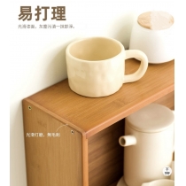 楠竹 桌面茶具收納盒 杯子收納櫃 水杯置物架45/55/67cm(IS9170)