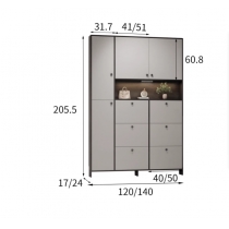 時尚門口鞋櫃翻斗式大容量高櫃現代簡約多功能超薄玄關櫃80/100/120/140cm(IS7767)