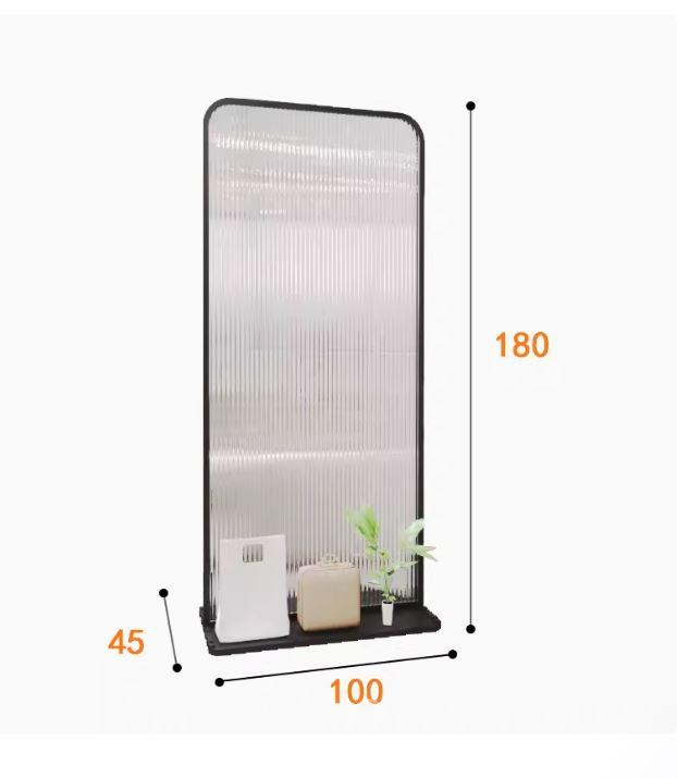 長虹玻璃屏風 隔斷客廳 玄關遮擋掛衣置物架*60cm/80cm/100cm (IS9226)