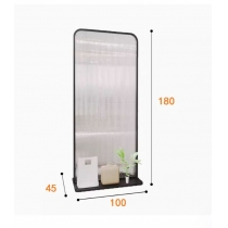 長虹玻璃屏風 隔斷客廳 玄關遮擋掛衣置物架*60cm/80cm/100cm (IS9226)