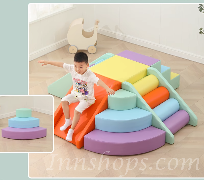 兒童 軟體感攀爬滑梯 家用 幼稚園/playgroup 幼兒軟包玩具组合*60cm/65cm/110cm/115cm/125cm/130cm/175cm (IS9261)