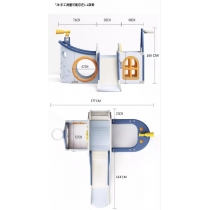 兒童皇國 滑滑梯 兒童 小型游樂園  幼稚園/playgroup 玩具 （IS9267）