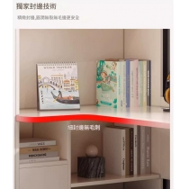 奶油風 轉角書桌書架一體組合書櫃 辦公電腦桌*120cm/140cm/160cm (IS9273)