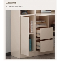 奶油風 轉角書桌書架一體組合書櫃 辦公電腦桌*120cm/140cm/160cm (IS9273)