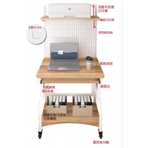 時尚 帶輪可移動小型洞洞板書桌 小戶型電腦桌*60cm/70cm/80cm (IS9281)