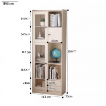 田園純白.象牙白 折疊書桌書架 電腦桌書櫃組合60/70/80*164cm(IS9285)