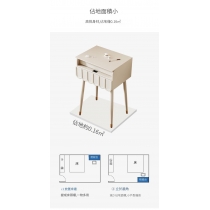 法式奶油風翻蓋梳妝台超窄迷你小型化妝桌40cm/50cm/60cm(IS9300)