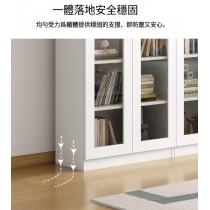 北歐摩登系列 實木生態板書櫃 家用玻璃展示櫃*80cm/120cm/160cm (IS9302)