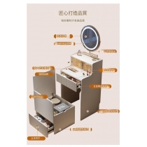 田園純白.象牙白系列 奶油風岩板梳妝台 迷你小型化妝桌 50/60cm(IS9318)