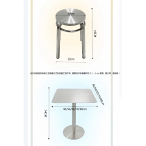 戶外傢俱系列 不鏽鋼 方形餐桌Bar枱 Bar櫈*40cm/50cm/60cm/70cm/80cm (IS9328)