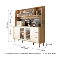 北歐實木餐邊櫃 多功能儲物櫃  收納櫃子*80cm/100cm/120cm/140cm/160cm/180cm (IS9354)